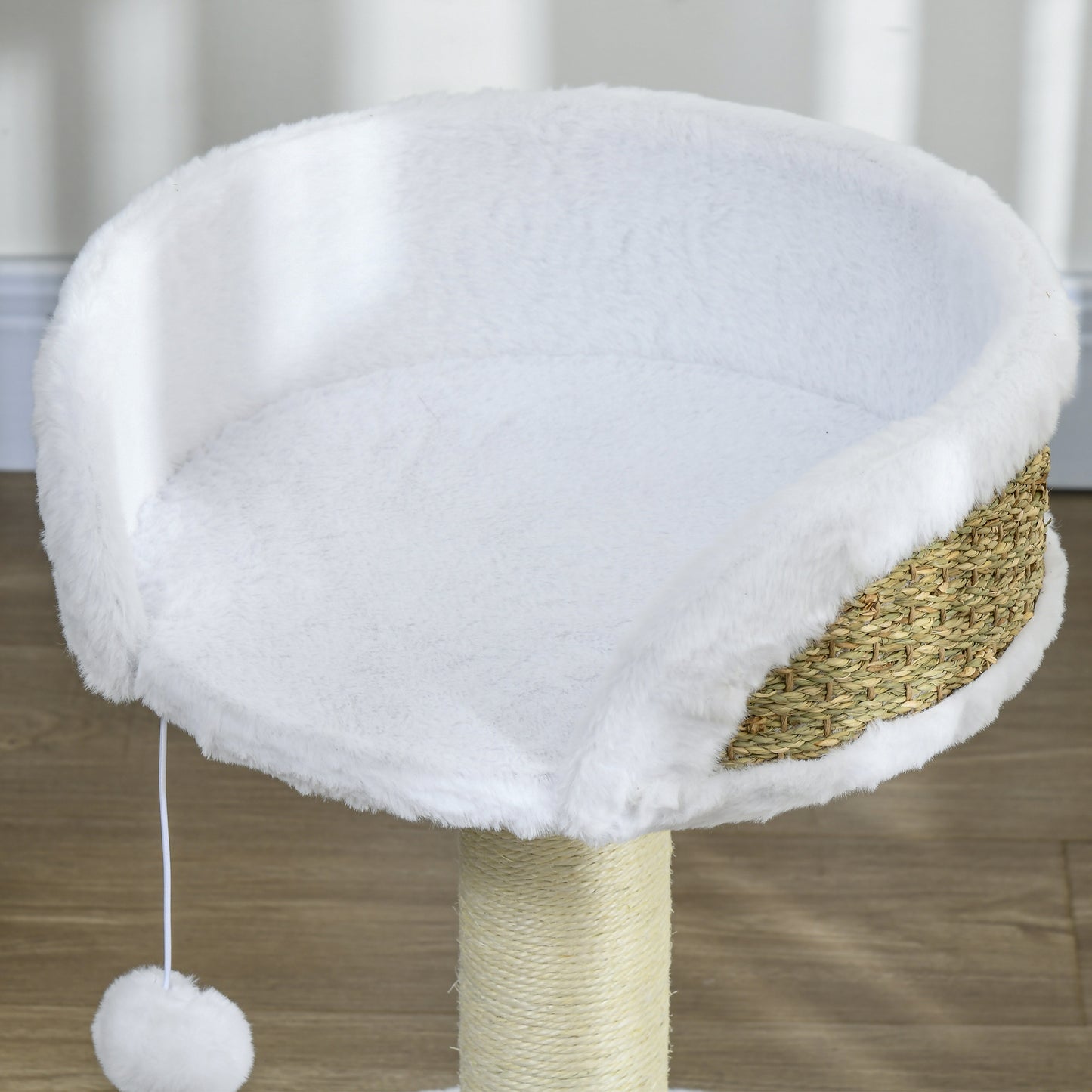 Cat Tree Tower with Scratching Posts in White