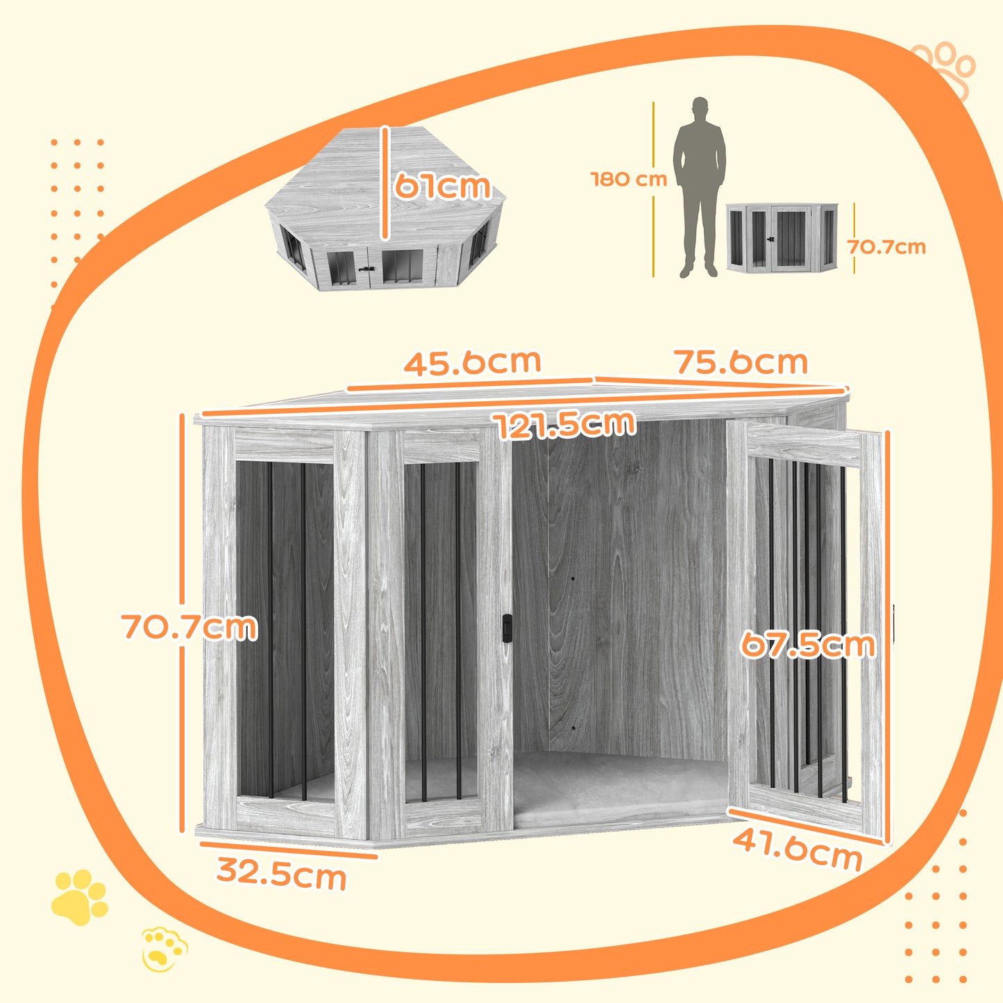 2 in 1 Dog Crate and Side Table