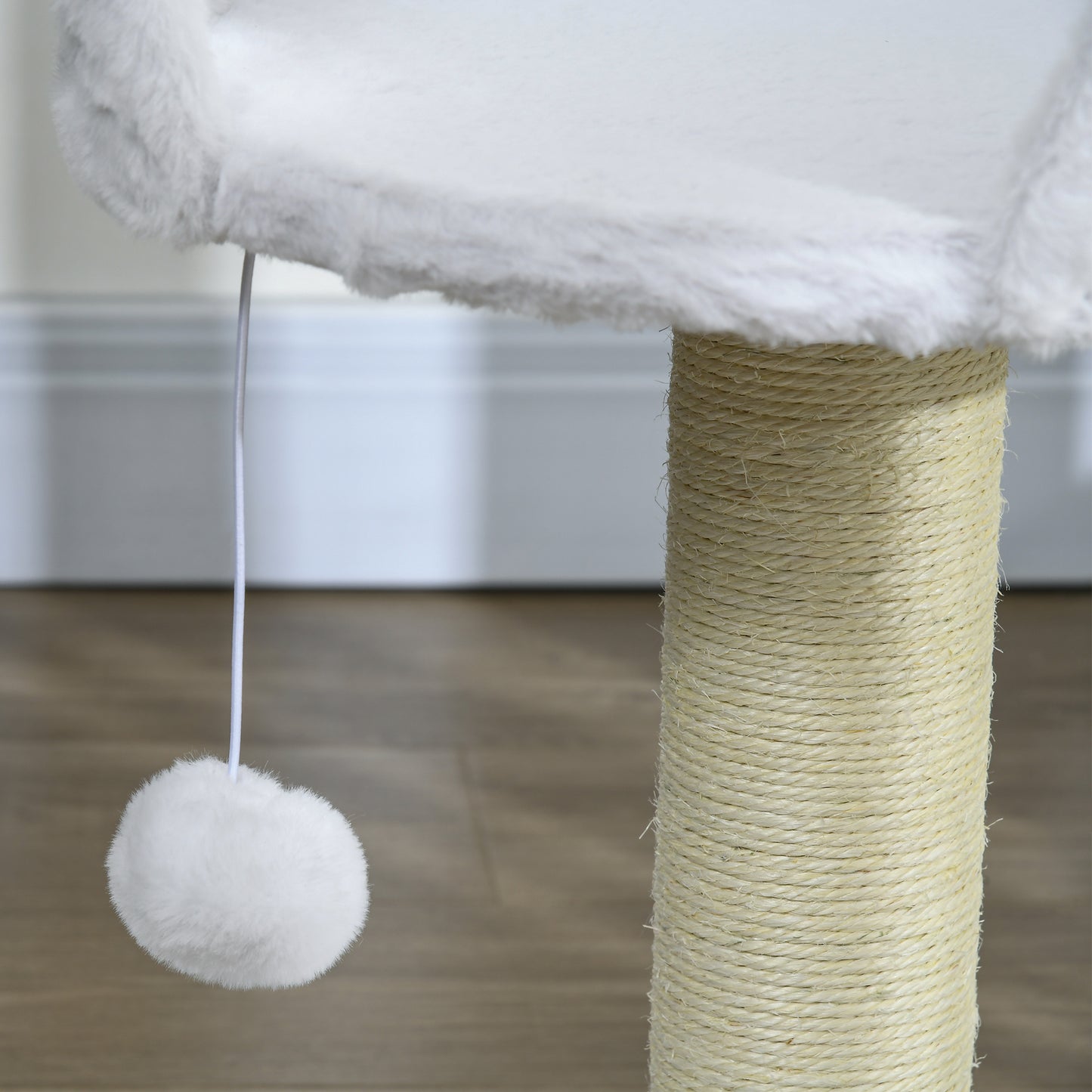 Cat Tree Tower with Scratching Posts in White