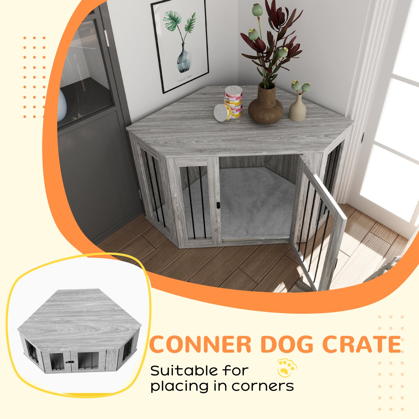 2 in 1 Dog Crate and Side Table